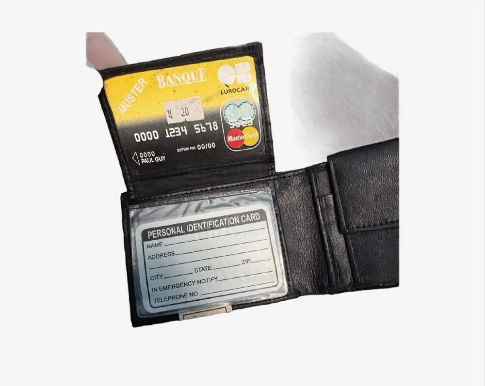 Bi-Fold Black Lesther Wallet Mens NEW TAGS